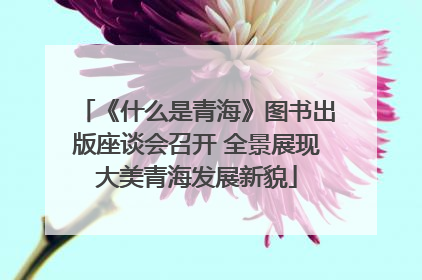 《什么是青海》图书出版座谈会召开 全景展现大美青海发展新貌