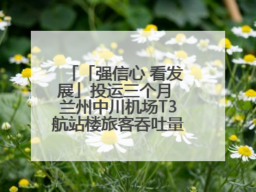 「强信心 看发展」投运三个月 兰州中川机场T3航站楼旅客吞吐量超434万人次
