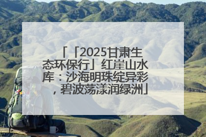 「2025甘肃生态环保行」红崖山水库：沙海明珠绽异彩，碧波荡漾润绿洲