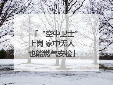 “空中卫士”上岗 家中无人也能燃气安检