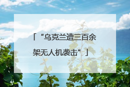“乌克兰遭三百余架无人机袭击”