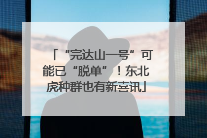 “完达山一号”可能已“脱单”！东北虎种群也有新喜讯