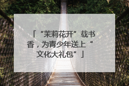 “茉莉花开”载书香，为青少年送上“文化大礼包”