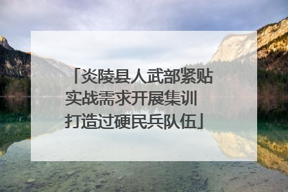炎陵县人武部紧贴实战需求开展集训 打造过硬民兵队伍
