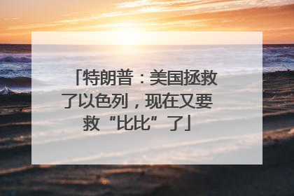 特朗普：美国拯救了以色列，现在又要救“比比”了