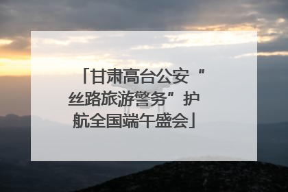 甘肃高台公安“丝路旅游警务”护航全国端午盛会