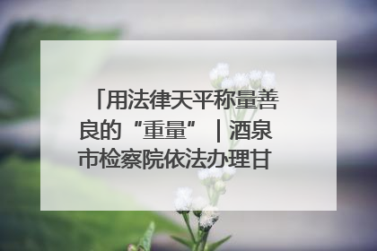 用法律天平称量善良的“重量”｜酒泉市检察院依法办理甘肃首例社区矫正对象见义勇为减刑案