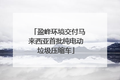 盈峰环境交付马来西亚首批纯电动垃圾压缩车