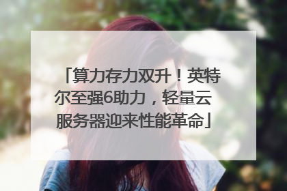 算力存力双升！英特尔至强6助力，轻量云服务器迎来性能革命