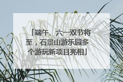 端午、六一双节将至，石景山游乐园多个游玩新项目亮相