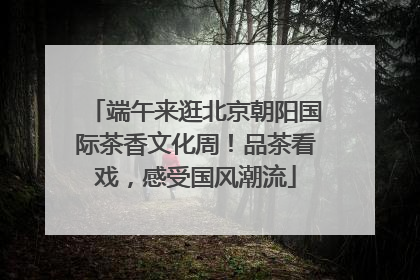 端午来逛北京朝阳国际茶香文化周！品茶看戏，感受国风潮流