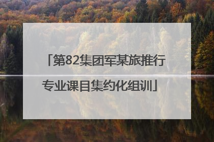 第82集团军某旅推行专业课目集约化组训