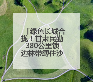 绿色长城合拢！甘肃民勤380公里锁边林带缚住沙海