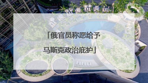 俄官员称愿给予马斯克政治庇护