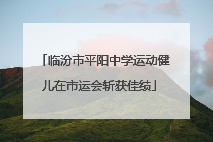 临汾市平阳中学运动健儿在市运会斩获佳绩