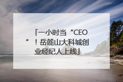 一小时当“CEO”！岳麓山大科城创业经纪人上线