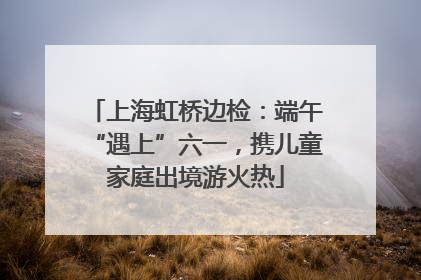 上海虹桥边检：端午“遇上”六一，携儿童家庭出境游火热