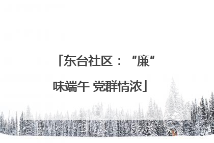 东台社区：“廉”味端午 党群情浓
