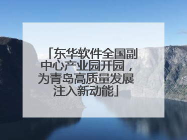 东华软件全国副中心产业园开园，为青岛高质量发展注入新动能