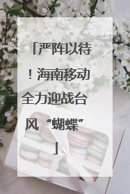 严阵以待！海南移动全力迎战台风“蝴蝶”