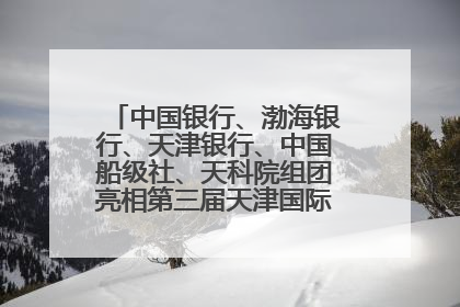中国银行、渤海银行、天津银行、中国船级社、天科院组团亮相第三届天津国际航运展 输出航运服务“中国方案”