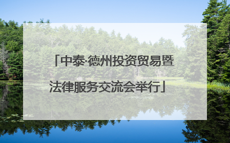 中泰·德州投资贸易暨法律服务交流会举行