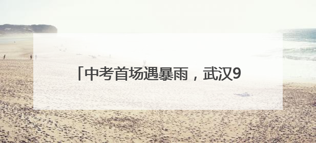 中考首场遇暴雨，武汉9.85万考生无一误考