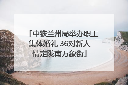 中铁兰州局举办职工集体婚礼 36对新人情定陇南万象街