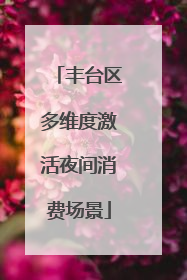 丰台区多维度激活夜间消费场景