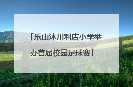 乐山沐川利店小学举办首届校园足球赛