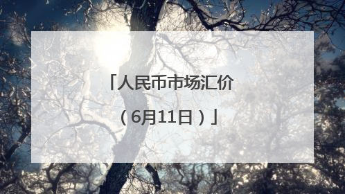 人民币市场汇价（6月11日）