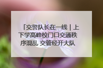 交警队长在一线｜上下学高峰校门口交通秩序混乱 交管经开大队多举措进行整治