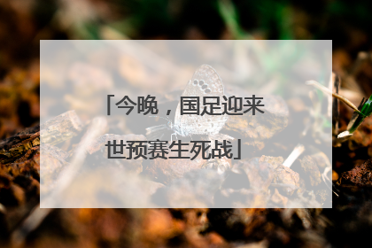 今晚，国足迎来世预赛生死战