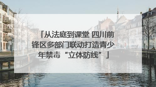 从法庭到课堂 四川前锋区多部门联动打造青少年禁毒“立体防线”