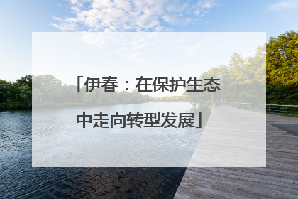 伊春：在保护生态中走向转型发展