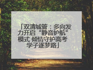 双清城管：多向发力开启“静音护航”模式 倾情守护高考学子逐梦路