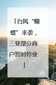 台风“蝴蝶”来袭，三亚部分商户暂时停业