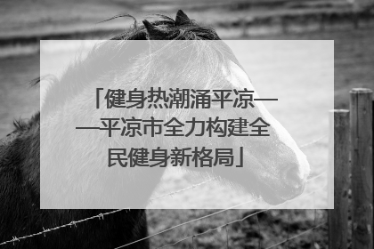 健身热潮涌平凉——平凉市全力构建全民健身新格局