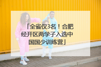 全省仅3名！合肥经开区两学子入选中国国少训练营