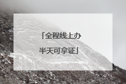 全程线上办 半天可拿证