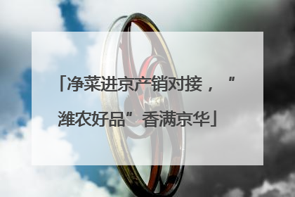 净菜进京产销对接，“潍农好品”香满京华