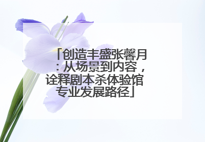 创造丰盛张馨月：从场景到内容，诠释剧本杀体验馆专业发展路径
