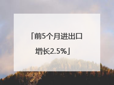 前5个月进出口增长2.5%