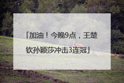 加油！今晚9点，王楚钦孙颖莎冲击3连冠
