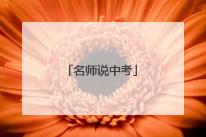 名师说中考