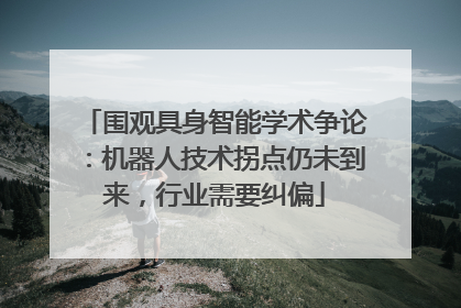 围观具身智能学术争论：机器人技术拐点仍未到来，行业需要纠偏