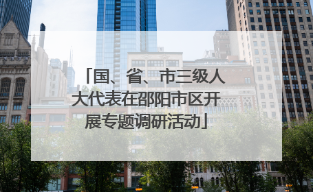 国、省、市三级人大代表在邵阳市区开展专题调研活动