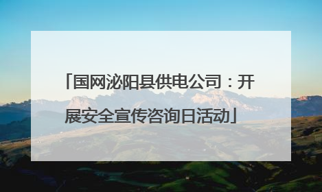国网泌阳县供电公司：开展安全宣传咨询日活动