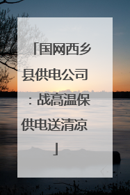 国网西乡县供电公司：战高温保供电送清凉