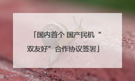 国内首个 国产民机“双友好”合作协议签署